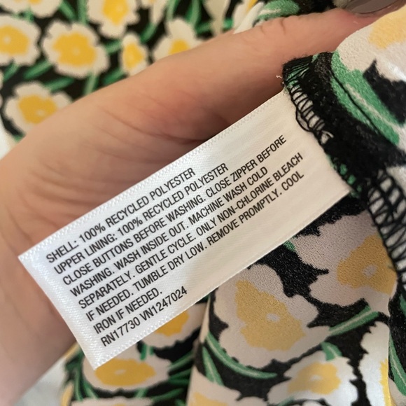 Diane Von Furstenberg DVF sunflower shift dress size 2 - Picture 8 of 9